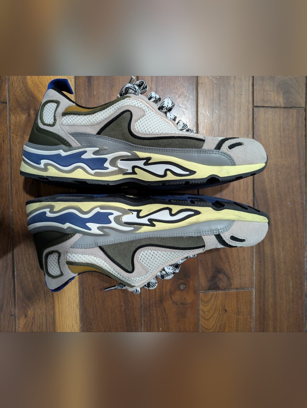 Sandro Paris Flame trainers with a signature multicolor flame pattern